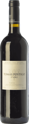 132,95 € Бесплатная доставка | Красное вино Tomás Postigo 5º Año D.O. Ribera del Duero Кастилия-Леон Испания Tempranillo, Merlot, Cabernet Sauvignon бутылка Магнум 1,5 L