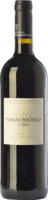 125,95 € 免费送货 | 红葡萄酒 Tomás Postigo Quinto 5º Año D.O. Ribera del Duero 卡斯蒂利亚莱昂 西班牙 Tempranillo — 丹魄, Merlot — 梅洛, Cabernet Sauvignon — 赤霞珠 大瓶 — Magnum 1,5 L
