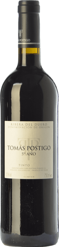 132,95 € Бесплатная доставка | Красное вино Tomás Postigo 5º Año D.O. Ribera del Duero Кастилия-Леон Испания Tempranillo, Merlot, Cabernet Sauvignon бутылка Магнум 1,5 L