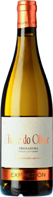 10,95 € Envio grátis | Vinho branco Pazo do Mar Torre do Olivar Expresion D.O. Ribeiro Galiza Espanha Treixadura Garrafa 75 cl