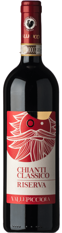 29,95 € 免费送货 | 红酒 Vallepicciola 预订 D.O.C.G. Chianti Classico 托斯卡纳 意大利 Sangiovese 瓶子 75 cl