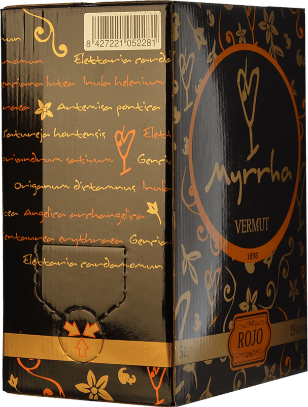 37,95 € Free Shipping | Vermouth Myrrha Rojo Catalonia Spain Bag in Box 5 L