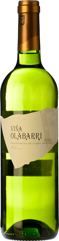 9,95 € Envio grátis | Vinho branco Olabarri Blanco D.O.Ca. Rioja La Rioja Espanha Viura, Malvasía, Grenache Branca Garrafa 75 cl