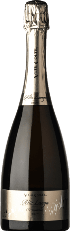 21,95 € 免费送货 | 白起泡酒 Vite Colte Cinquecento 香槟 D.O.C. Alta Langa 皮埃蒙特 意大利 Pinot Black, Chardonnay 瓶子 75 cl