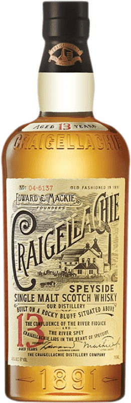 79,95 € Free Shipping | Single Malt Whisky Craigellachie Malt Scotland United Kingdom 13 Years 70 cl