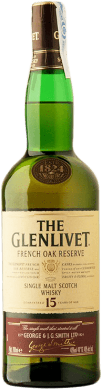 75,95 € Envío gratis | Whisky Single Malt Glenlivet Speyside Reino Unido 15 Años Botella 70 cl