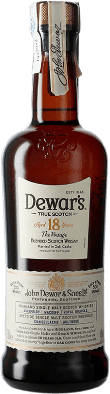 94,95 € Spedizione Gratuita | Whisky Blended Dewar's Scozia Regno Unito 18 Anni 70 cl