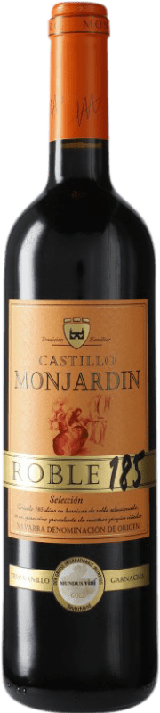 8,95 € 免费送货 | 红酒 Castillo de Monjardín 185 橡木 D.O. Navarra 纳瓦拉 西班牙 Tempranillo, Grenache 瓶子 75 cl