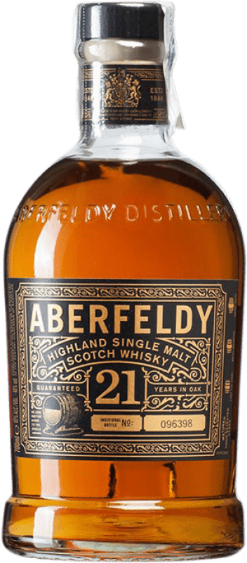 183,95 € Free Shipping | Whisky Single Malt Dewar's Aberfeldy Highlands United Kingdom 21 Years Bottle 70 cl