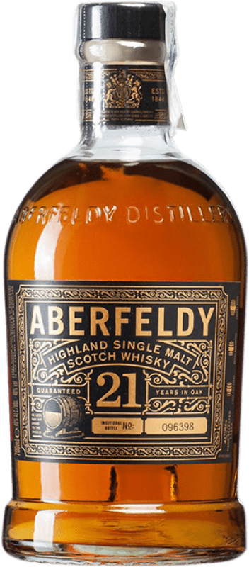 223,95 € Kostenloser Versand | Single Malt Whisky Aberfeldy Hochland Großbritannien 21 Jahre Flasche 70 cl