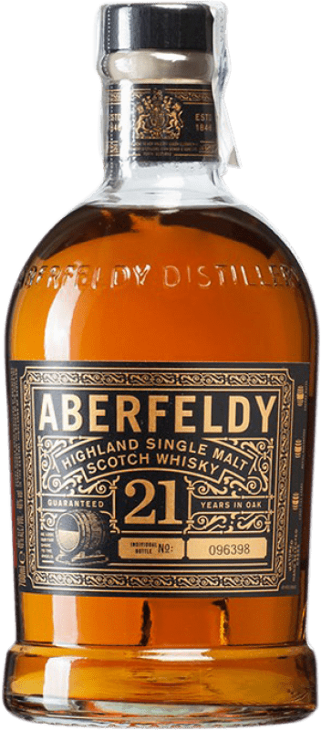 281,95 € Envio grátis | Whisky Single Malt Aberfeldy Highlands Reino Unido 21 Anos Garrafa 70 cl