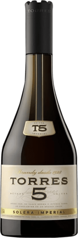 16,95 € Spedizione Gratuita | Brandy Torres 5 D.O. Penedès Catalogna Spagna Bottiglia 70 cl