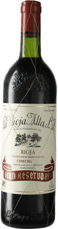 159,95 € Бесплатная доставка | Красное вино Rioja Alta 890 Selección Especial Гранд Резерв 1985 D.O.Ca. Rioja Испания Tempranillo бутылка 75 cl