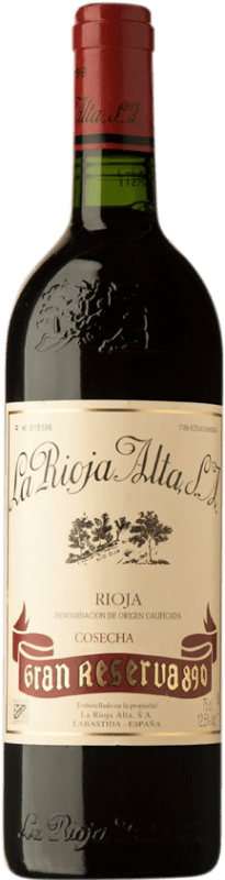 166,95 € Бесплатная доставка | Красное вино Rioja Alta 890 Гран Резерва 1989 D.O.Ca. Rioja Испания Tempranillo — Темпранильо Бутылка 75 cl