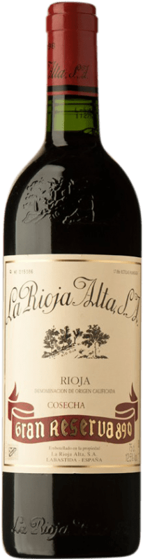 166,95 € Envio grátis | Vinho tinto Rioja Alta 890 Grande Reserva 1989 D.O.Ca. Rioja Espanha Tempranillo Garrafa 75 cl