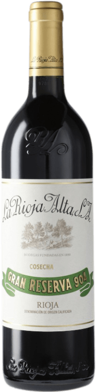 51,95 € Envío gratis | Vino tinto Rioja Alta 904 Gran Reserva D.O.Ca. Rioja España Tempranillo Botella 75 cl