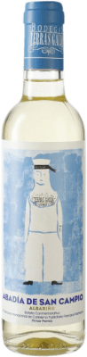 6,95 € Envio grátis | Vinho branco Terras Gauda Abadía de San Campio D.O. Rías Baixas Galiza Espanha Albariño Meia Garrafa 37 cl