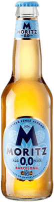 2,95 € Free Shipping | Beer Moritz 0,0 Catalonia Spain One-Third Bottle 33 cl Alcohol-Free