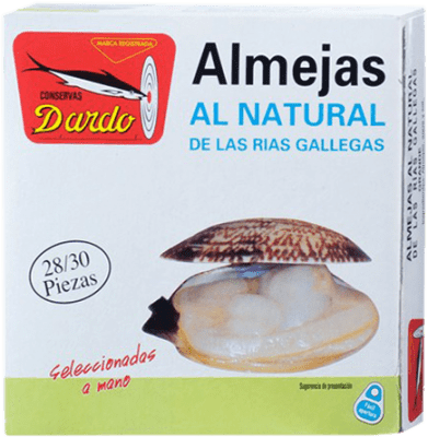 65,95 € Envio grátis | Conservas de Marisco Dardo Almeja al Natural Reserva Espanha 25/30 Peças