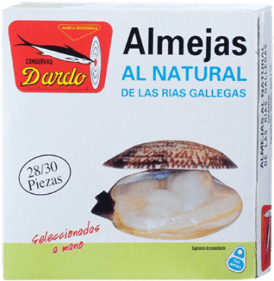 68,95 € Free Shipping | Shellfish Preserves Dardo Almejas Natural Reserve — Aged Spain 25-30 Pieces