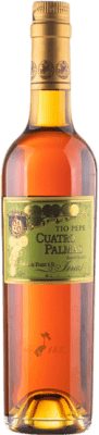 141,95 € 免费送货 | 强化酒 González Byass Amontillado Cuatro Palmas D.O. Jerez-Xérès-Sherry 安达卢西亚 西班牙 Palomino Fino 瓶子 Medium 50 cl