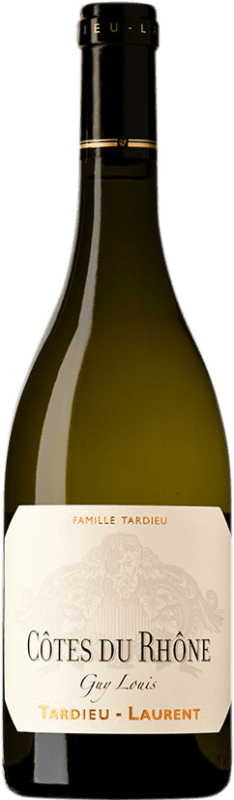 23,95 € Spedizione Gratuita | Vino Bianco Tardieu-Laurent Guy Louis A.O.C. Côtes du Rhône Francia Garnacha — Grenache, Viognier, Marsanne, Clairette Bottiglia 75 cl
