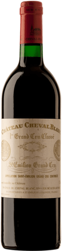 539,95 € Envío gratis | Vino tinto Château Cheval Blanc 1986 A.O.C. Saint-Émilion Burdeos Francia Merlot, Cabernet Franc Botella 75 cl