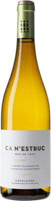 9,95 € Spedizione Gratuita | Vino bianco Ca N'Estruc Blanc D.O. Catalunya Catalogna Spagna Grenache Bianca, Moscato, Macabeo, Xarel·lo Bottiglia 75 cl