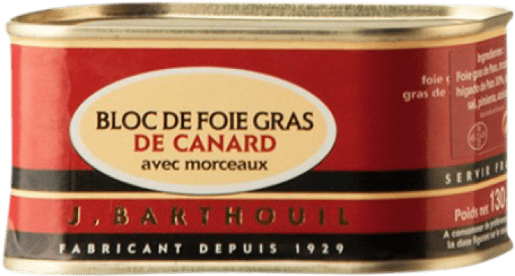 15,95 € Kostenloser Versand | Foie und Pasteten J. Barthouil Bloc de Foie Gras de Canard avec Morceaux Frankreich