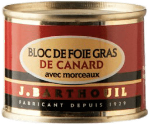 9,95 € Free Shipping | Foie Gras and Pâtés J. Barthouil Bloc de Foie Gras de Canard avec Morceaux France
