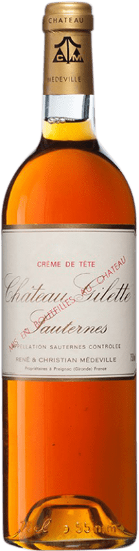 3 296,95 € Envío gratis | Vino Blanco Gonet-Médeville Château Gilette Crême de Tête 1955 A.O.C. Sauternes Burdeos Francia Sémillon, Sauvignon Botella 75 cl