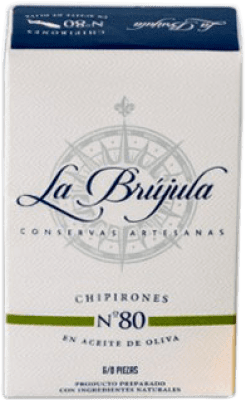 Conserves de Fruits de Mer La Brújula Chipirones en Aceite de Oliva 6/8 Pièces