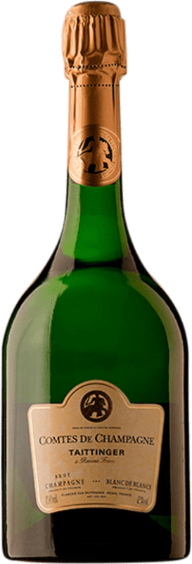 169,95 € Бесплатная доставка | Белое игристое вино Taittinger Comtes A.O.C. Champagne шампанское Франция Chardonnay — Шардоне 75 cl