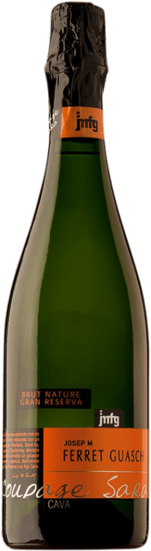 19,95 € Envío gratis | Espumoso blanco Ferret Guasch Coupage Sara Brut Nature Gran Reserva D.O. Cava España Macabeo, Xarel·lo, Chardonnay, Parellada Botella 75 cl