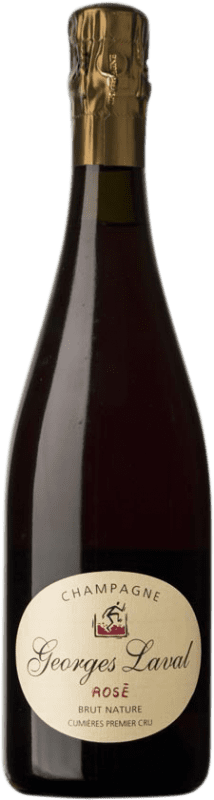 255,95 € 免费送货 | 玫瑰气泡酒 Georges Laval Cumières 1er Cru Rosé Brut Nature A.O.C. Champagne 香槟酒 法国 Pinot Black, Pinot Meunier 瓶子 75 cl