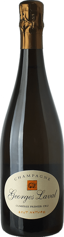 69,95 € Envio grátis | Espumante branco Georges Laval Cumières Premier Cru Brut Nature A.O.C. Champagne Champagne França Pinot Preto, Chardonnay, Pinot Meunier Garrafa 75 cl