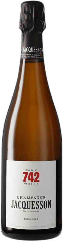 57,95 € Kostenloser Versand | Weißer Sekt Jacquesson Cuvée 742 A.O.C. Champagne Champagner Frankreich Spätburgunder, Chardonnay, Pinot Meunier Flasche 75 cl