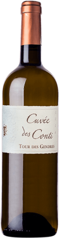 9,95 € Spedizione Gratuita | Vino Bianco Château Tour des Gendres Conti Cuvée A.O.C. Bergerac Francia Sémillon, Muscadelle, Sauvignon Eco — Biologico Bottiglia 75 cl