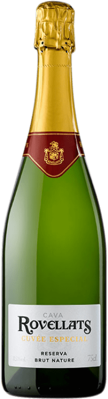 16,95 € 送料無料 | 白のスパークリングワイン Rovellats Brut Nature — ブリュット・ナチュール Cuvée, 特別 レセルバ D.O. Cava スペイン 75 cl