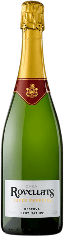 16,95 € Spedizione Gratuita | Spumante bianco Rovellats Cuvée Especial Brut Nature Riserva D.O. Cava Spagna Bottiglia 75 cl