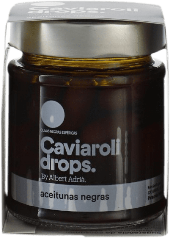 12,95 € Envio grátis | Conservas Vegetales Caviaroli Drops Oliva Esférica Negra by Albert Adrià Catalunha Espanha 12 Peças