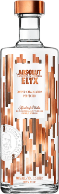 129,95 € Envio grátis | Vodka Absolut Elyx Suécia Garrafa Magnum 1,5 L
