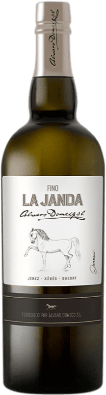 14,95 € Бесплатная доставка | Крепленое вино Domecq Fino La Janda D.O. Jerez-Xérès-Sherry Андалусия Испания Palomino Fino бутылка 75 cl