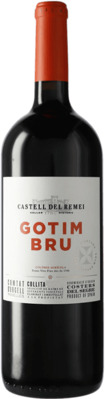 19,95 € Spedizione Gratuita | Vino Rosso Castell del Remei Gotim Bru D.O. Costers del Segre Spagna Tempranillo, Merlot, Garnacha — Grenache, Cabernet Sauvignon Bottiglia Magnum 1,5 L
