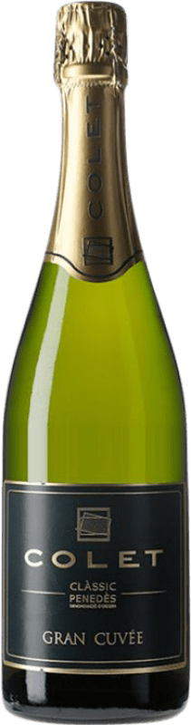 16,95 € Spedizione Gratuita | Spumante bianco Colet Gran Cuvée Extra Brut D.O. Penedès Catalogna Spagna Bottiglia 75 cl