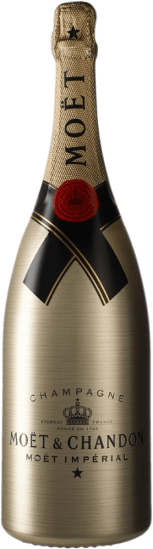 167,95 € 免费送货 | 白起泡酒 Moët & Chandon Impérial Gold 香槟 A.O.C. Champagne 香槟酒 法国 Pinot Black, Chardonnay, Pinot Meunier 瓶子 Magnum 1,5 L