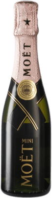 27,95 € Envío gratis | Espumoso rosado Moët & Chandon Impérial Rosé Brut A.O.C. Champagne Champagne Francia Chardonnay, Pinot Meunier Botellín 20 cl