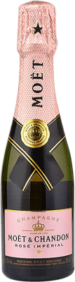 27,95 € Бесплатная доставка | Розовое игристое Moët & Chandon Impérial Rosé брют A.O.C. Champagne шампанское Франция Chardonnay, Pinot Meunier Маленькая бутылка 20 cl