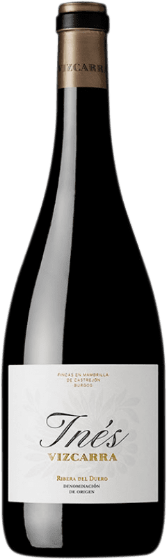 85,95 € Kostenloser Versand | Rotwein Vizcarra Inés Crianza — Kurze Fassreifung D.O. Ribera del Duero Kastilien und León Spanien Tempranillo, Merlot Flasche 75 cl
