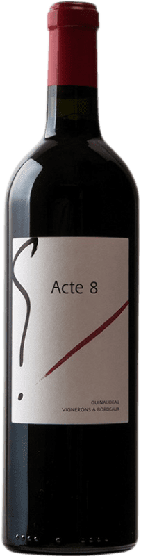 36,95 € 免费送货 | 红酒 Guinaudeau L'Acte 8 de G A.O.C. Bordeaux Supérieur 波尔多 法国 Merlot, Cabernet Franc 瓶子 75 cl